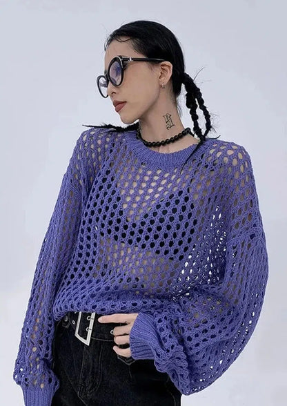 Oversized Open Knitted Sweater